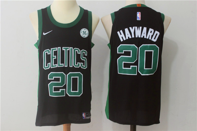 Men Boston Celtics 20 Hayward Black New Nike Season NBA Jerseys